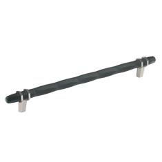 Amerock | Puxador de armário | Bronze preto/níquel acetinado | 256 mm (10-1/16") centro a centro | Londres | Pacote com 1 | Puxador de gaveta | Puxador de gaveta | Ferragens de armário