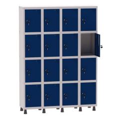 Armário Guarda Volume Locker Roupeiro 4 Vãos 16 Portas Aço GRF504/16 C