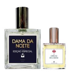 Perfume Feminino Dama da Noite 100ml + Opium de Chine 30ml - Essência 