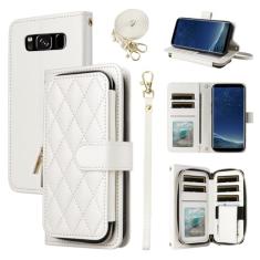 Furiet Capa carteira para Samsung Galaxy S8 com alça de pulso destacável, alça de ombro, mais de 9 compartimentos para cartões, bolsa com zíper, capa de celular de couro PU de luxo para S 8 8S Edge