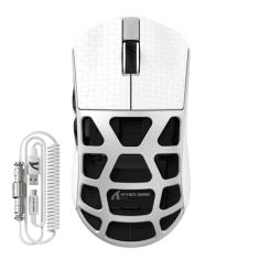 FELICON Mouse para jogos sem fio Attack Shark R3, taxa de sondagem PAW3395 26K DPI 8KHz, liga de magnésio 46 g ultraleve, modo triplo programável BT/2,4G/mouse de computador com fio com cabo enrolado