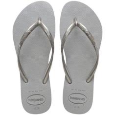 Chinelo Havaianas Feminino SLIM GLOSS 35/36 Cinza Gelo PAR