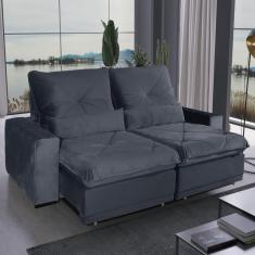 Sofá 3 Lugares 2,10m Retrátil e Reclinável Átila Bom Pastor