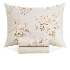 Jogo de Lençol Solteiro Percal 160 Fios 100% Algodão Karsten Estampado 3 Pçs (Nice)