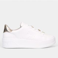 Tênis Via Marte Básico Detalhe Metalizado Feminino-Feminino