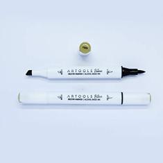 Marca Texto Artools Pictom Pontas Broad e Brush Amarelo Y332