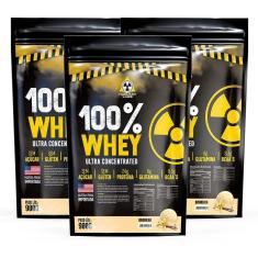 Kit 3 Whey Protein 100% Ultra Concentrado 2,7K Baunilha