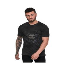 Camiseta Cemitério Zumbis com Caveira-Masculino