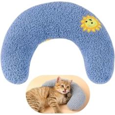 Travesseiro calmante para cães, Travesseiro calmante para pescoço de cachorro para cães pequenos em forma de U para gatos Travesseiro calmante para cabeça de animal de estimação Travesseiro ultra maci