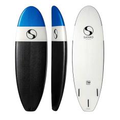 Prancha de Surf Softboard 6'2 em Polipropileno (Preto / Branco / Azul)