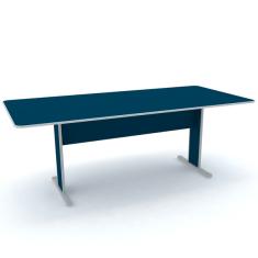 Mesa De Reunião Retangular Pandin Maxxi - Azul/cinza