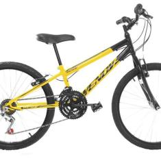 Bicicleta Aro 24 Masc Infantil Wendy Freio V-Brake 18 Marcha, Preto, A