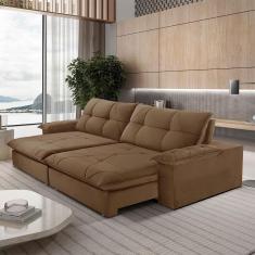 Sofá Gaia Veludo 02 Módulos 80 Cm B25cm Meu Sofá Online B016 Veludo Marrom