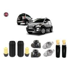 4 Kit Coxim Batente Amortecedor Dianteiro Traseiro Fiat Idea - QualyKi