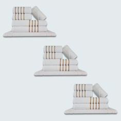 Jogo De Toalhas 18 Ps Coleo Montreal 100% Algodo Branco - Toalhas Beka