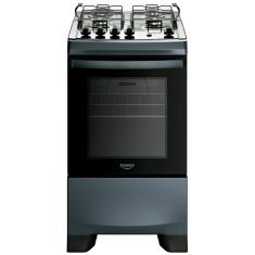 Fogão a Gás 4 Bocas Dako Supreme Titanium com Mesa Inox - Preto