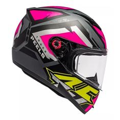 Capacete Moto Peels Icon 23 Track Cinza Escuro Pink Tam 58