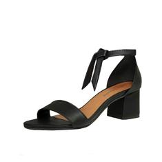 Sandália Troca Tira Salto Baixo Grosso Luiza Sobreira Preta Mod. 2207-2