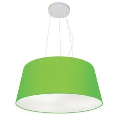Lustre Pendente Cone Md-4048 Cúpula Em Tecido 21/50x40cm Verd