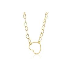 Pulseira De Corrente De Coracoes Folheado Em Ouro 18k - Floratta Joias