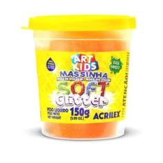 Massinha de Modelar Soft Glitter Art Kids 150g, Laranja