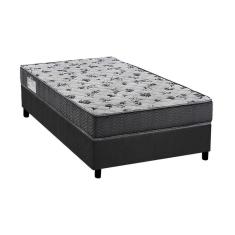 Cama Box Solteiro: Colchão Anatômico Ortobom D33/ep Iso 100 Ultra FirmeBase Suede Gray(88x188)