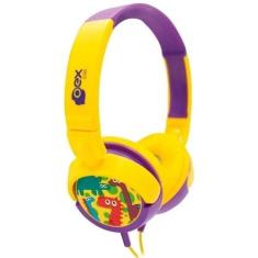 Fone De Ouvido Infantil Headphone Ajustável Dino Oex Hp300 - OEX KIDS