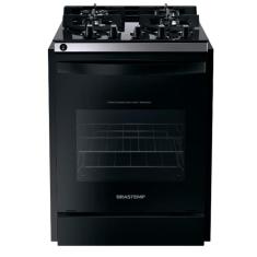 Fogão De Embutir Brastemp 4 Bocas Preto Mesa De Vidro BYO4XAE Bivolt