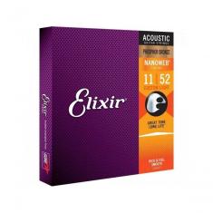 Encordoamento Para Violão .011 Custom Light Phosphor Nanoweb Elixir