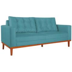Sofá 2 Lugares Dubai Suede - Amarena Móveis, Azul Turquesa