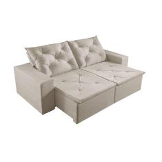 Sofá 2 Lugares Retrátil E Reclinável Martins M-181 Veludo Creme