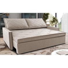 Sofá Sem Caixa Retrátil e Reclinável 1,65m Cama inBox Loft. Linho