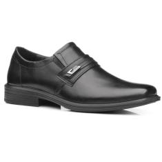 Sapato Social Couro Pegada 124776 Masculino - Preto