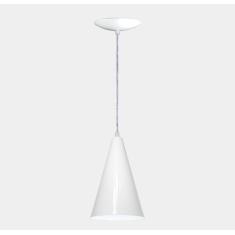 Lustre Cone em Alumínio - Cor Branco - Estillo E Luz
