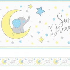 Faixa de Parede Elefante Azul Infantil 6mx15cm - Quartinhos