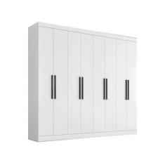 Guarda-roupa Casal 8 Portas 4 Gavetas Araplac 1684, Branco
