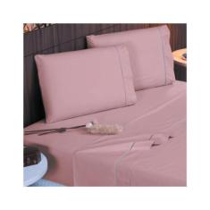 Jogo De Lençol Casal 3 Peças 400 Fios Com Elástico Toque de Seda Detal