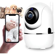 Babá Eletrônica Wifi Câmera Sem Fio Visão Noturna Microfone