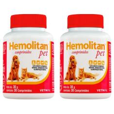 Hemolitan Pet 30 Comprimidos - Vetnil - 2 Unidades