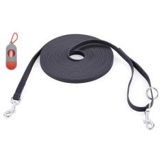 Coleira longa à prova d'água para treinamento de cães 16 pés/30 pés/50 pés, coleira longa para cães, resistente, guia para cães grandes, médios e pequenos ao ar livre, passeando, jogando, acampando ou