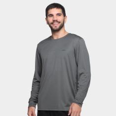 Camiseta Olympikus Essential Manga Longa Masculina-Masculino