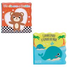 Brinquedo para hora do banho infantil bebe menino menina kit 2 livrinh