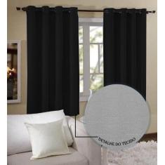 Cortina Para Janela Delicata 2,00 x 1,80  Admirare, Preta