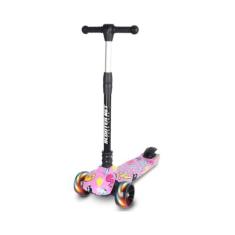 Patinete Scooter Rosa - Altura Regulável - Suporta Até 50kg - Dobrável