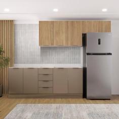 Cozinha Modulada 4 Peças sem Tampo com Rodapé 2 Aéreos e 2 Balcões Ipa