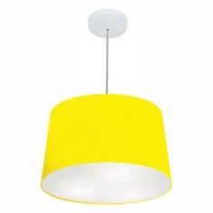 Lustre Pendente Cone Md-4156 Cúpula Em Tecido 30/45x40cm Amar