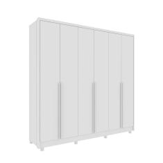 Guarda Roupa Casal 100% MDF 6 Portas 6 Gavetas Com Pés Fortuna Tcil