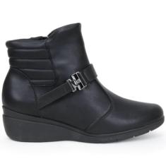 Bota Cano Curto Piccadilly Anabela 117106 Preto