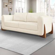 Sofa Jolie 2 Lugares 160cm Pes Boomerang Linho 211 Natural Ezz Natural