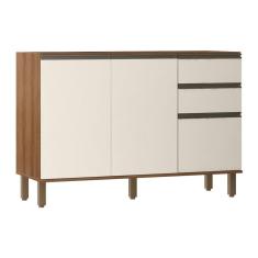 Balcão de Cozinha sem Tampo 120cm 3 Portas 2 Gavetas Diana Luciane Móveis